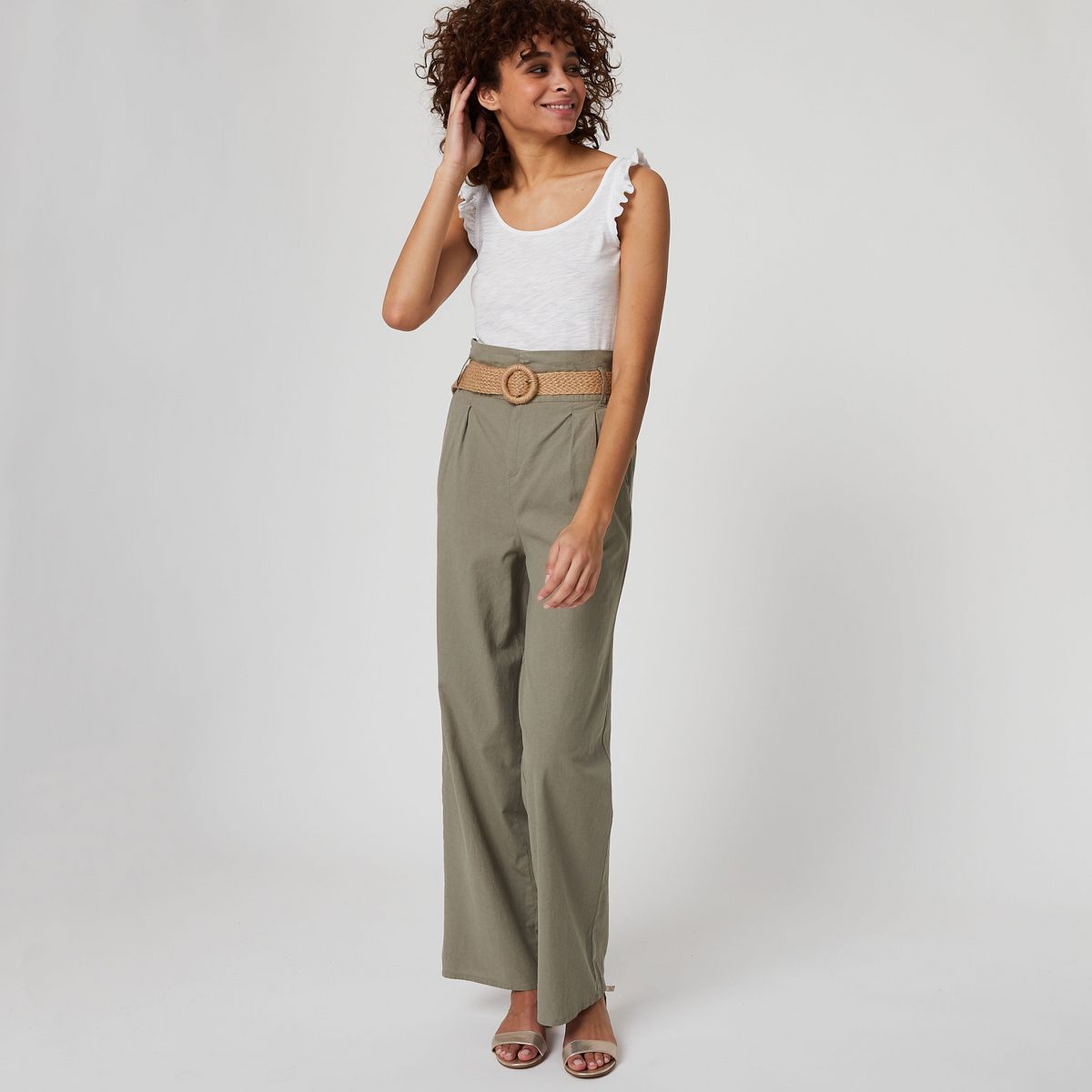 Pantalon femme en clearance lin