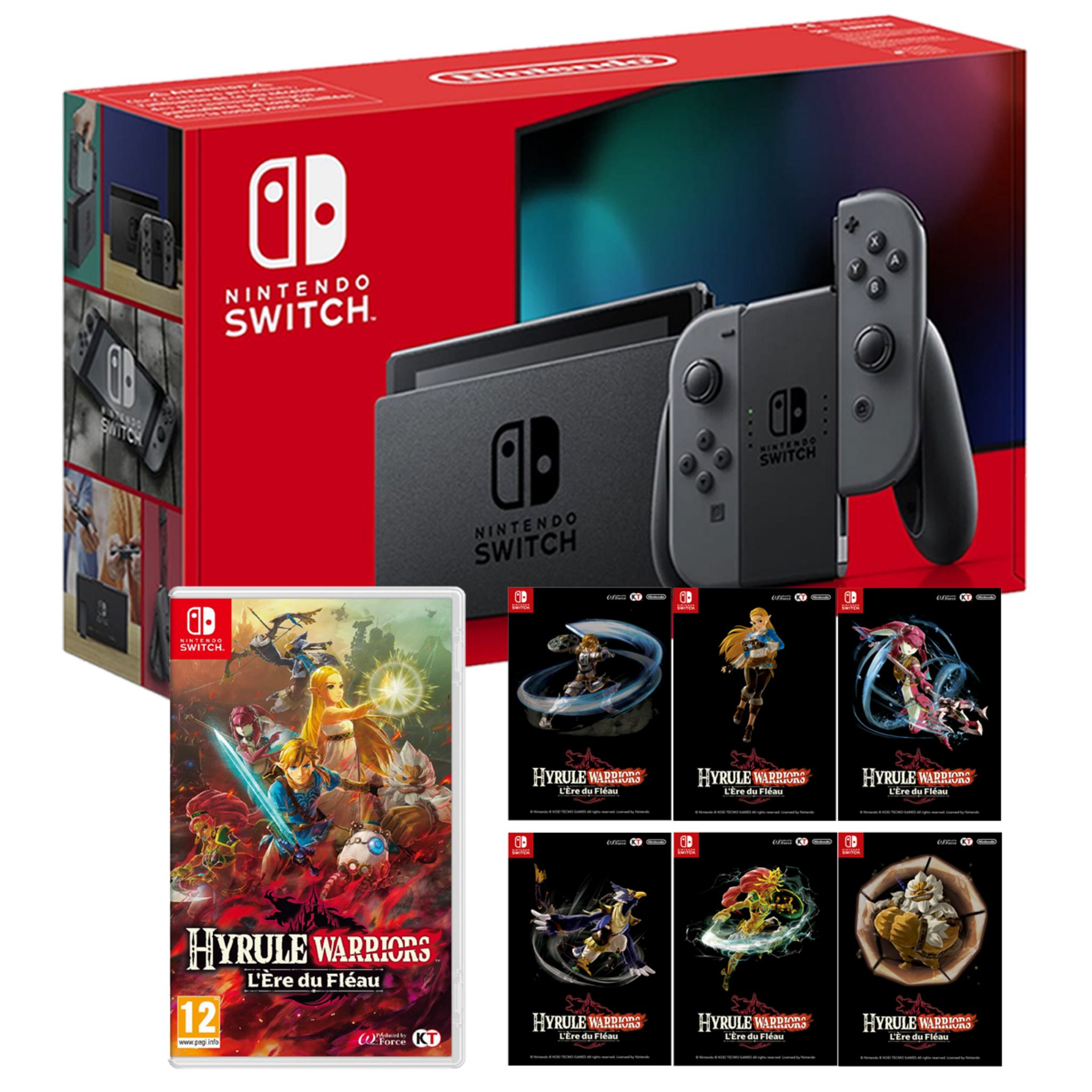 NINTENDO EXCLU WEB Console Nintendo Switch Lite Grise + New Super Mario  Bros U Deluxe + Pack Accessoire Exclusif Auchan pas cher 