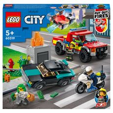 LEGO City 60319 sauvetage des pompiers et course poursuite police