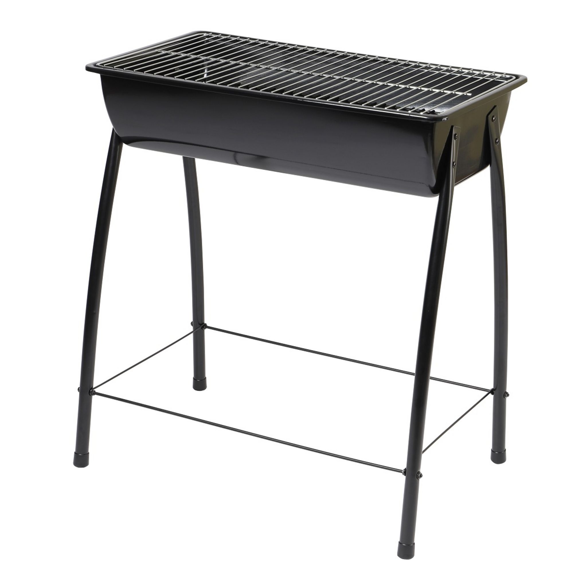 GARDENSTAR Barbecue charbon de bois demi tonneau en acier 102x81x62 cm pas  cher 