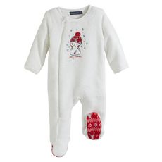 In Extenso Pyjama Polaire Bonhomme De Neige Bebe Pas Cher A Prix Auchan