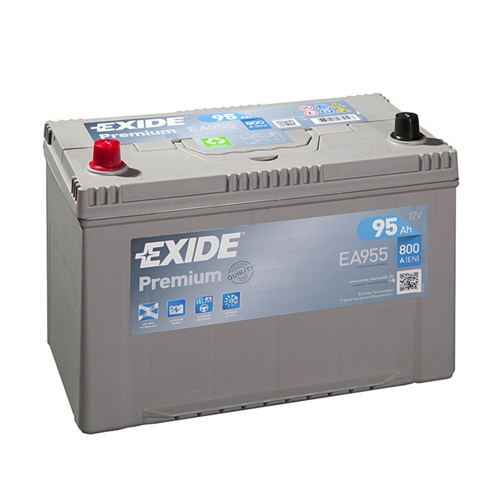 EXIDE Batterie Exide Premium EA955 12v 95AH 800A FA955 pas cher 
