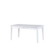 Table de séjour salle à manger bois massif L160cm 1 tiroir KAMPEN. Coloris disponibles : Blanc