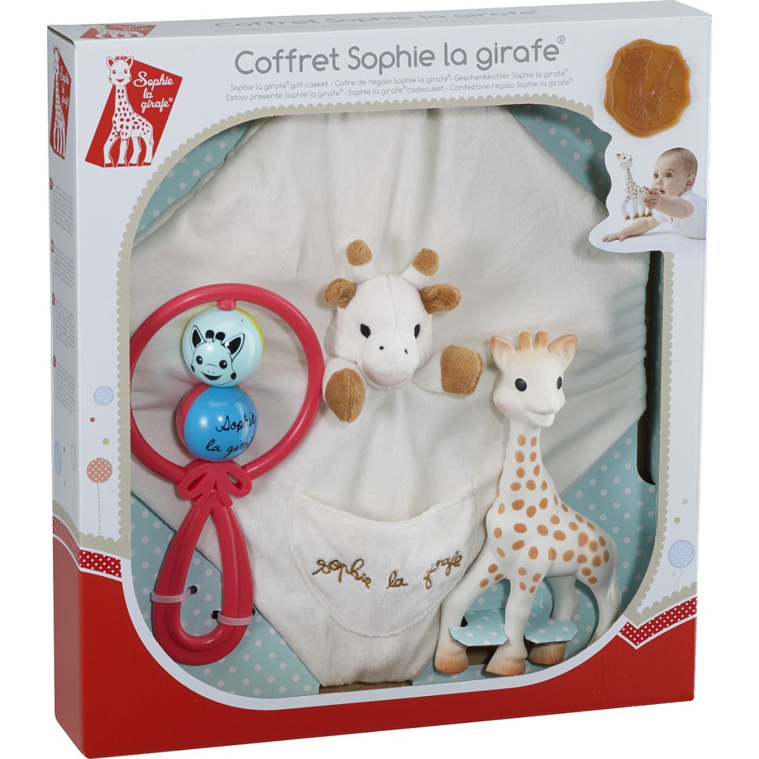 Hochet 2 boules 'Sophie la Girafe' orange