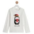 IN EXTENSO T-shirt manches longues pingouins de noël à sequins reversibles fille. Coloris disponibles : Ecru