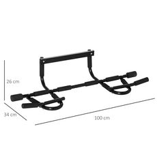 Barre de traction - barre de porte - pull up bar - barre d'étirement musculation pour cadres de porte - acier noir