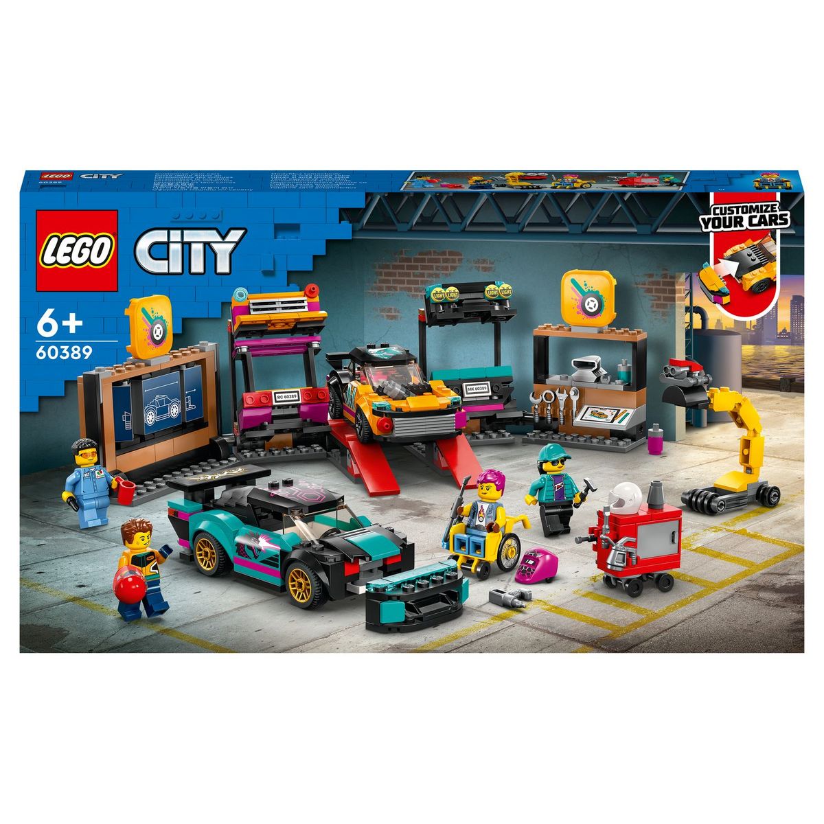 LEGO City 60362 - La Station de Lavage, Jouet pour Enfants Dès 6 Ans,  Garçons, Filles, Set avec Brosses à Laver Rotatives, Voiture et 2  Minifigurines pas cher 