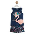 IN EXTENSO Pyjashort flamant rose fille
