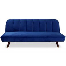 Canapé Convertible en Velours  Seattle  180cm Bleu