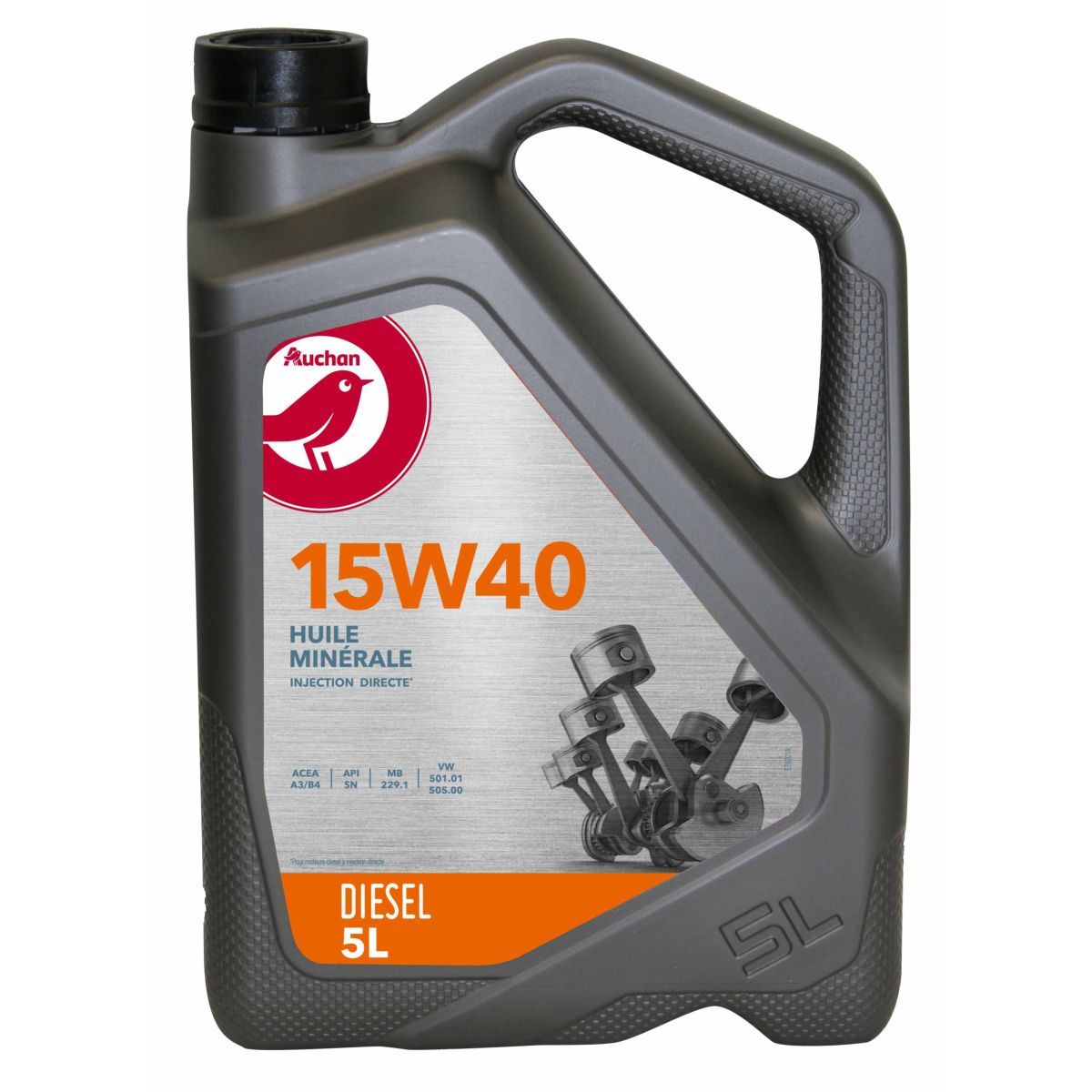 AUCHAN Huile moteur diesel 15W40 5 L pas cher 