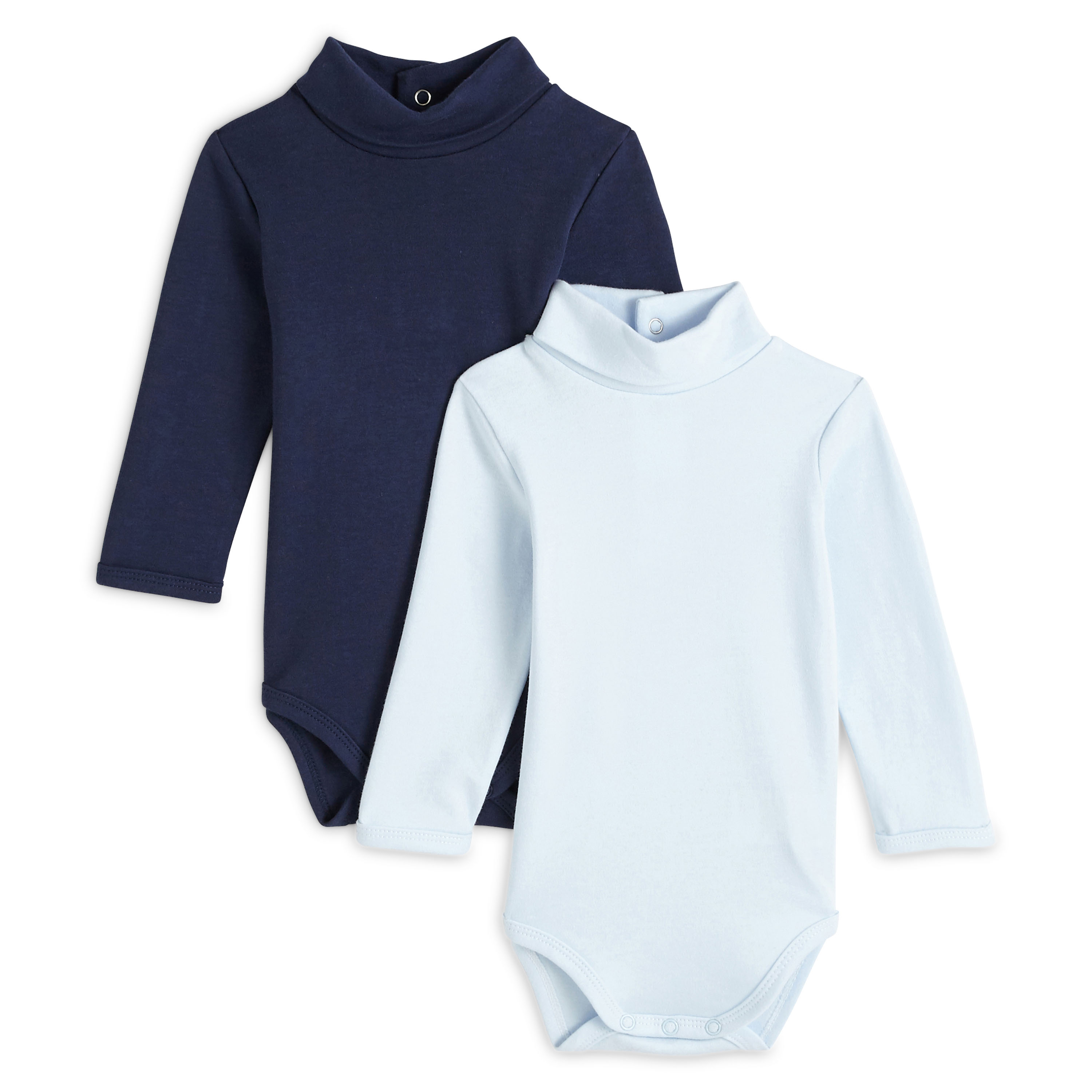 Ellepi Body de taille à manches longues chaud en coton pour nouveau-né, col  roulé pour fille, enfant, mois, blanc, crème, rouge, bleu, gris, noir,  bleu, Blanc ciel gris, 0 mois : 