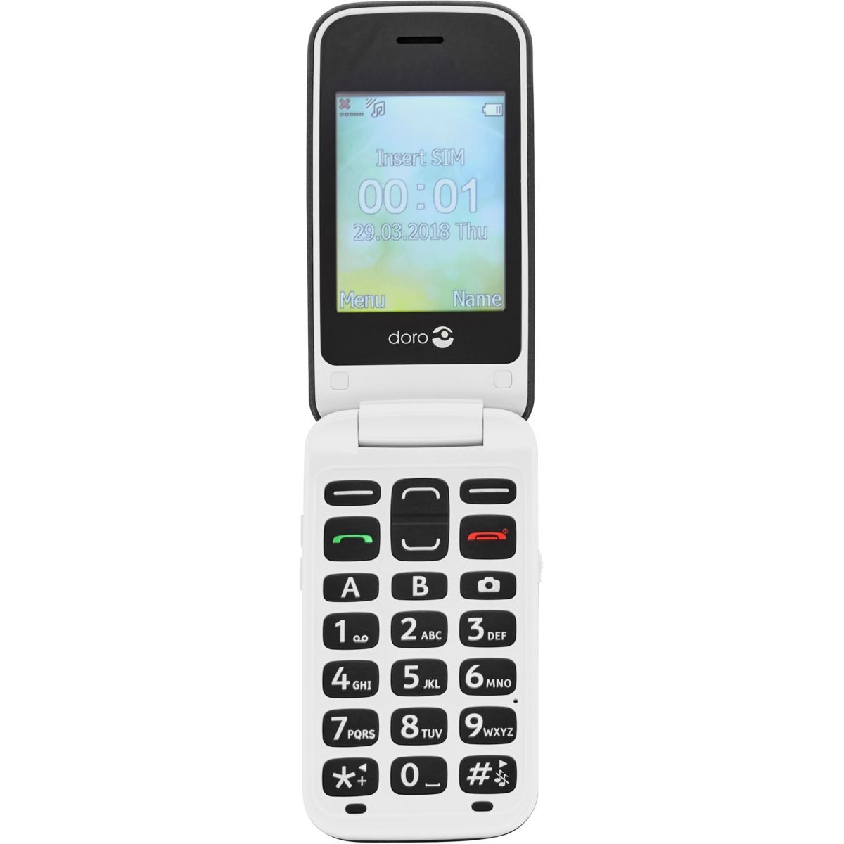 Doro Téléphone portable 2424 Noir / Blanc pas cher - Auchan.fr
