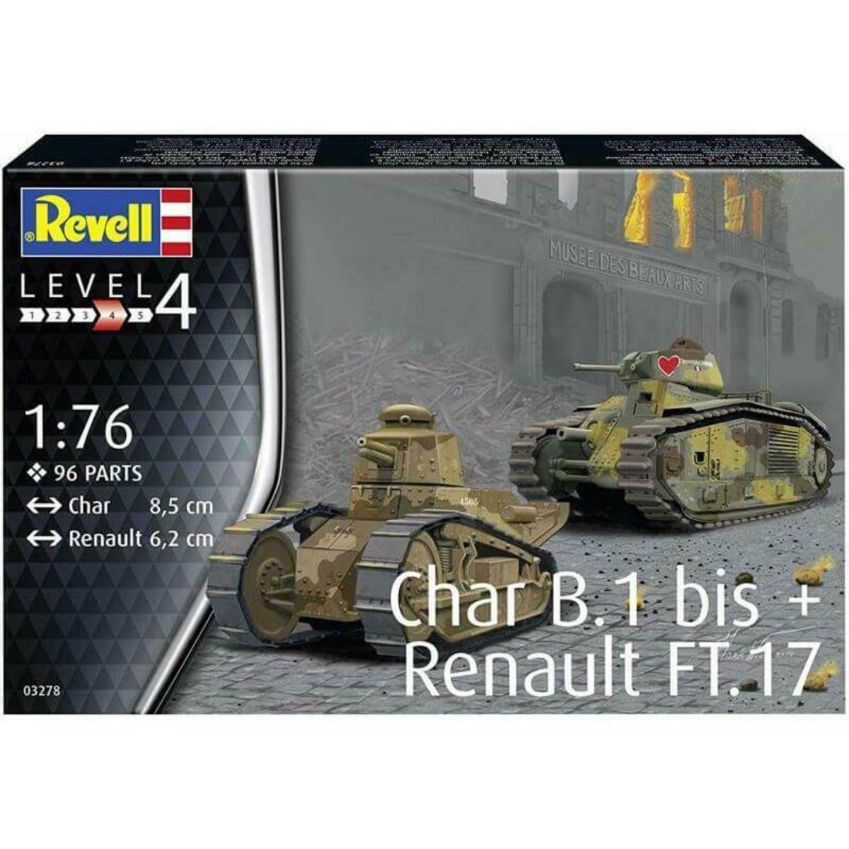 Revell Maquette Char b.1 & Renault ft 1/76