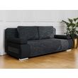 best mobilier elio - canapé 3 places convertible - avec coffre - style contemporain couleur - noir / gris