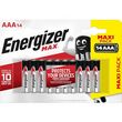 Energizer Piles alcalines max AAA/LR03 lot de 14