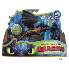 SPIN MASTER Pack Dragon et Viking Hiccup & Toothless noir - Dragons 3 