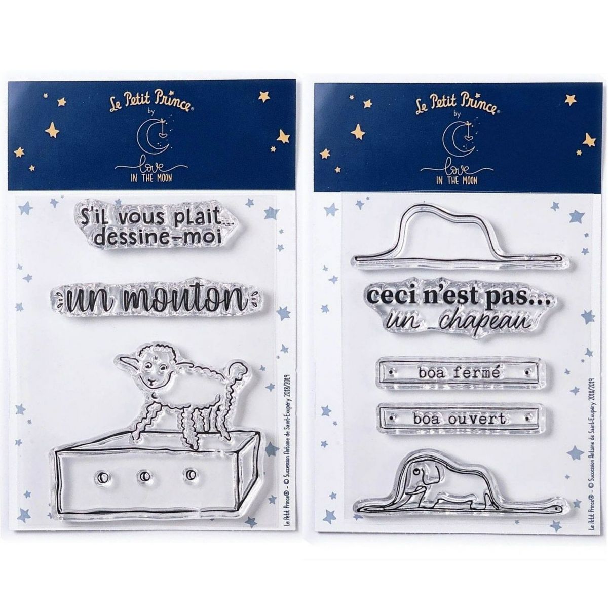 Youdoit 8 Tampons transparents Le Petit Prince Mouton et Boa