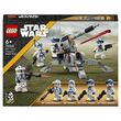 lego star wars 75345 pack de combat des clone troopers de la 501ème légion, jouet de construction, 4 minifigurines, canon anti-véhicule av-7, lanceur