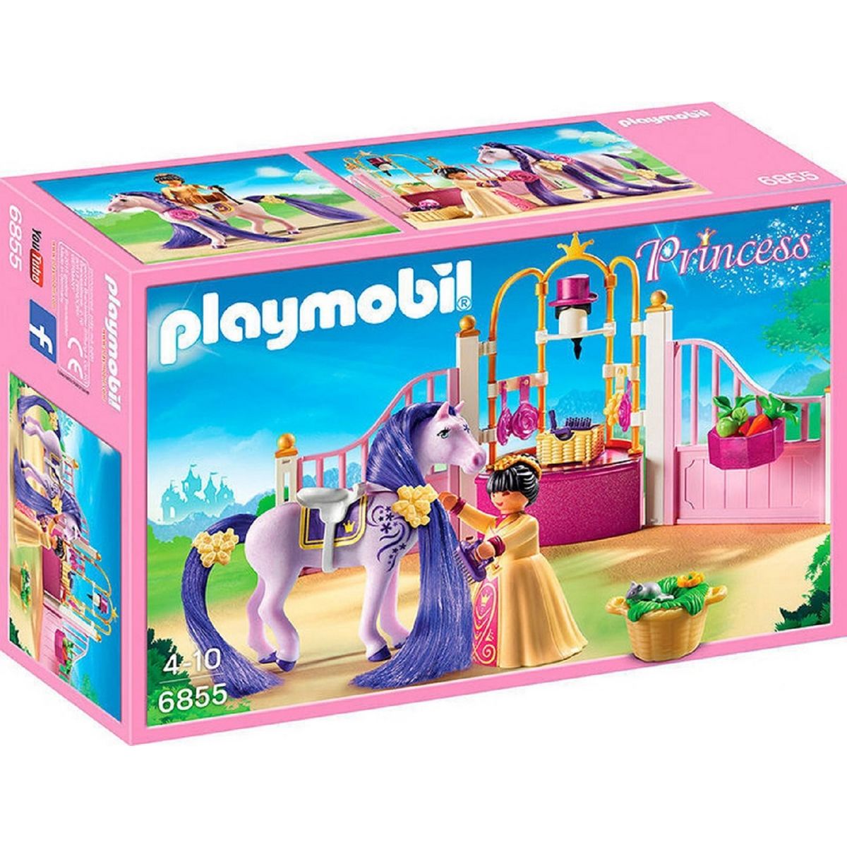 PLAYMOBIL 6855 - Princess - Écurie avec cheval à coiffer et