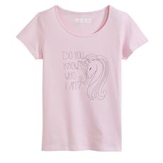 IN EXTENSO T-shirt licorne manches courtes fille  (Rose)