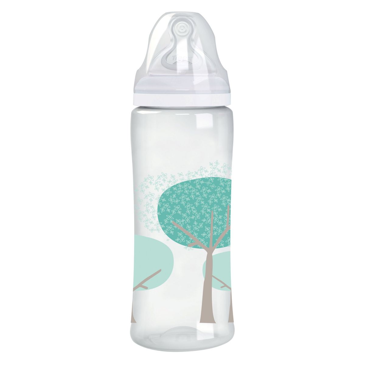TIGEX Biberon col large multi flow 2ème age, 360 ml Imprimé vert pas