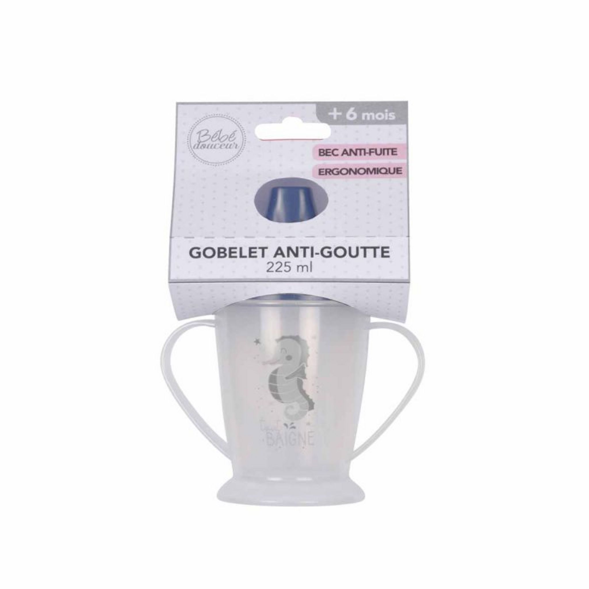 Gobelet Pour Bebe Anti Goutte Hippocampe 225ml Bleu Pas Cher A Prix Auchan