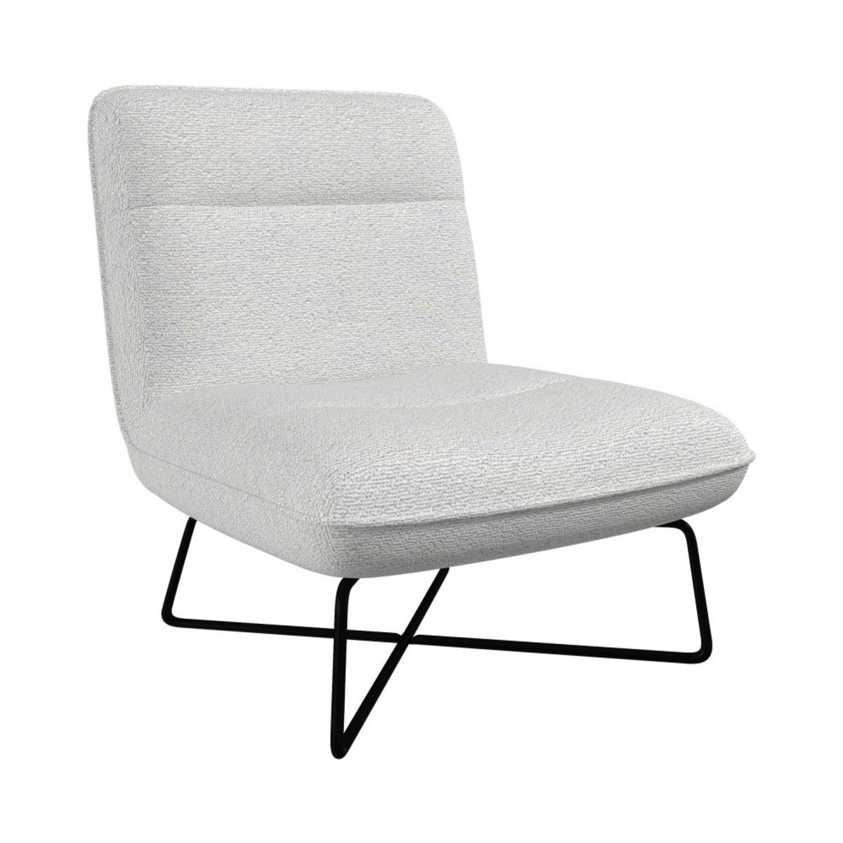 DRAWER Finn Fauteuil design en tissu bouclette et m tal pas cher