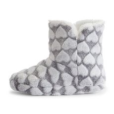 Chaussons coeurs fille (Gris)
