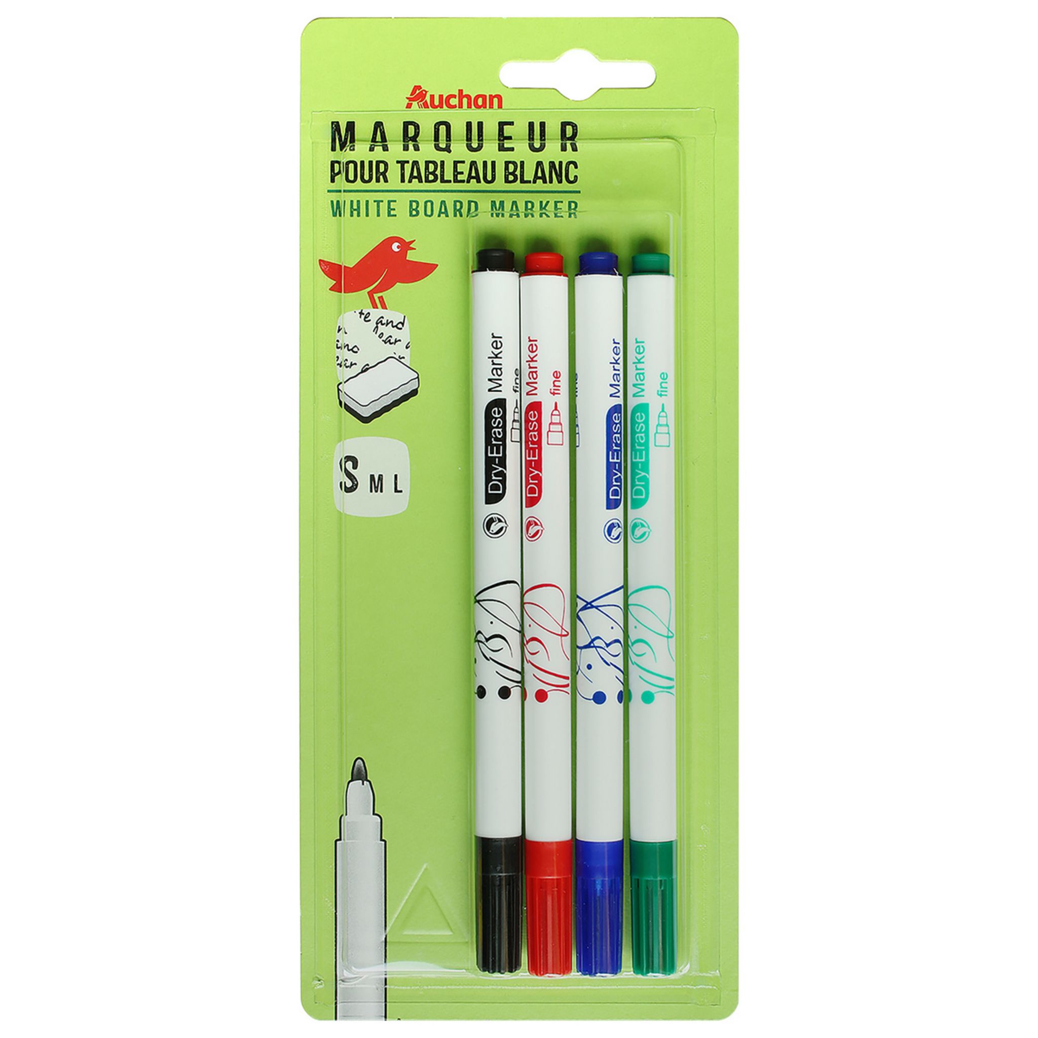 Feutre velleda bleu Bic effaçable pour ardoise ou tableau blanc pointe fine