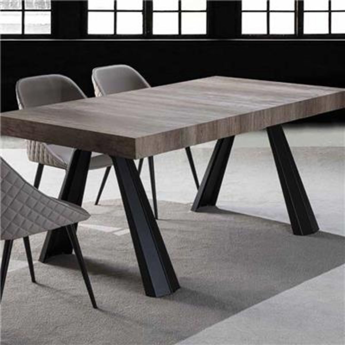 NOUVOMEUBLE Table 4 mètres couleur bois clair COPERNIC