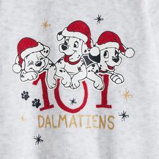 Les Dalmatiens Dors bien velours noël avec bonnet bébé garçon (Gris chiné)