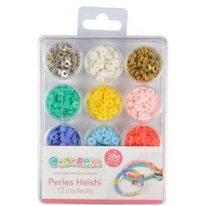 Boîte de 1020 Perles  Heishi  0,6cm Multicolore