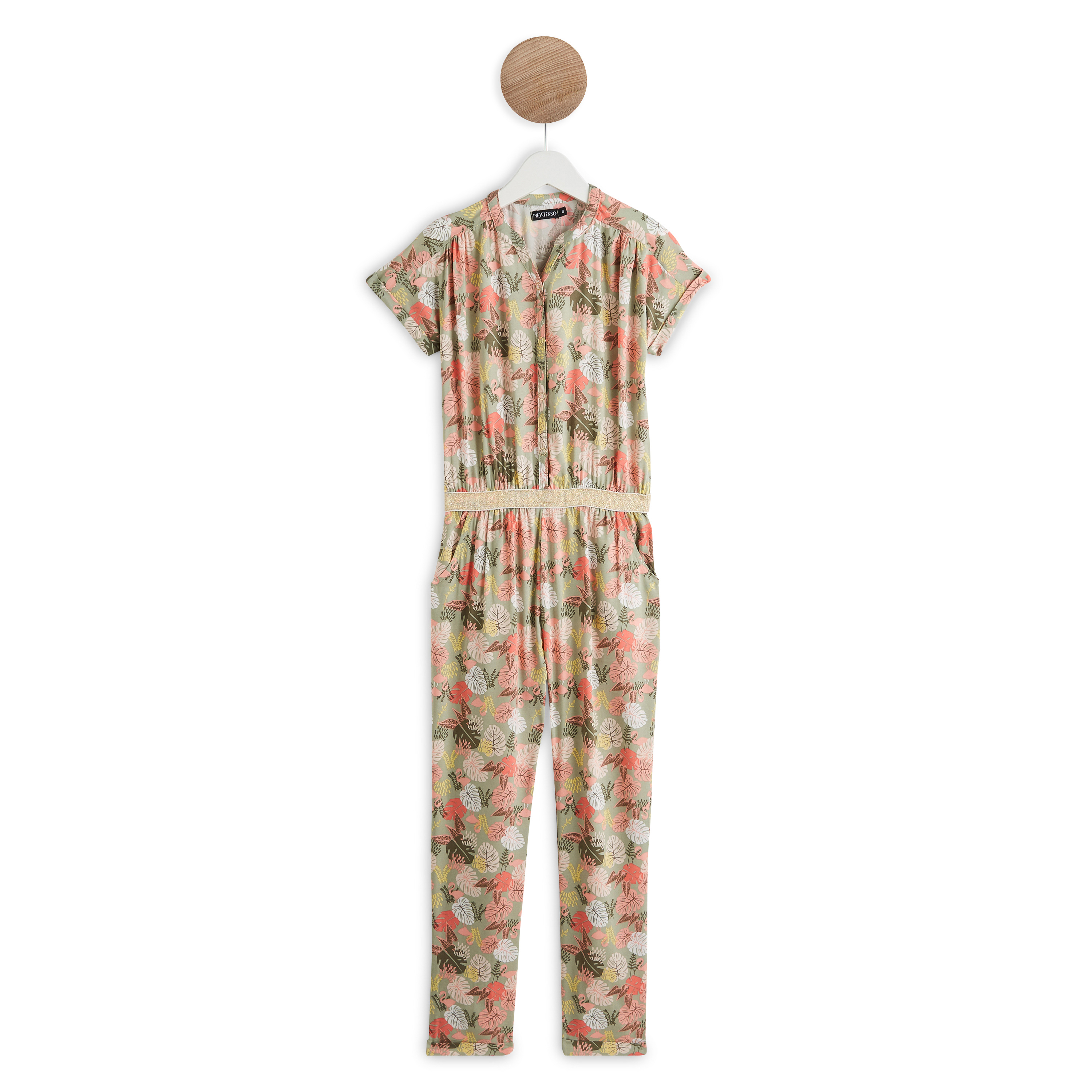 INEXTENSO Combinaison longue a fleurs fille pas cher Auchan