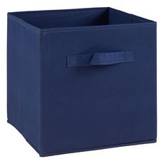 Tiroir boîte en tissu et carton BRIK, 12 coloris (Bleu)