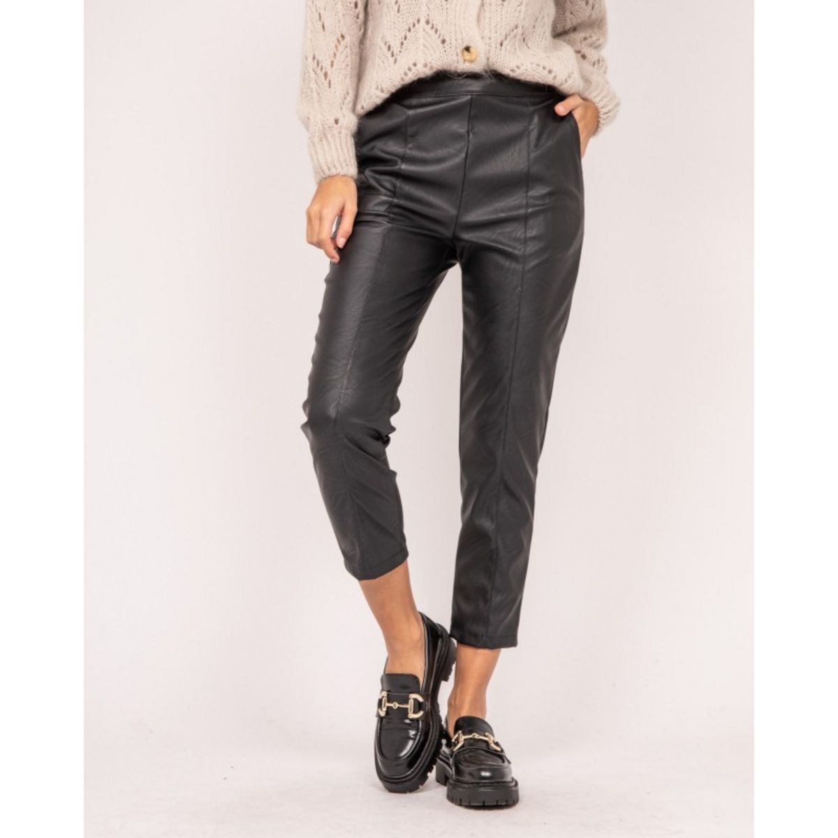 Ritchie pantalon simili cuir ember pas cher Auchan