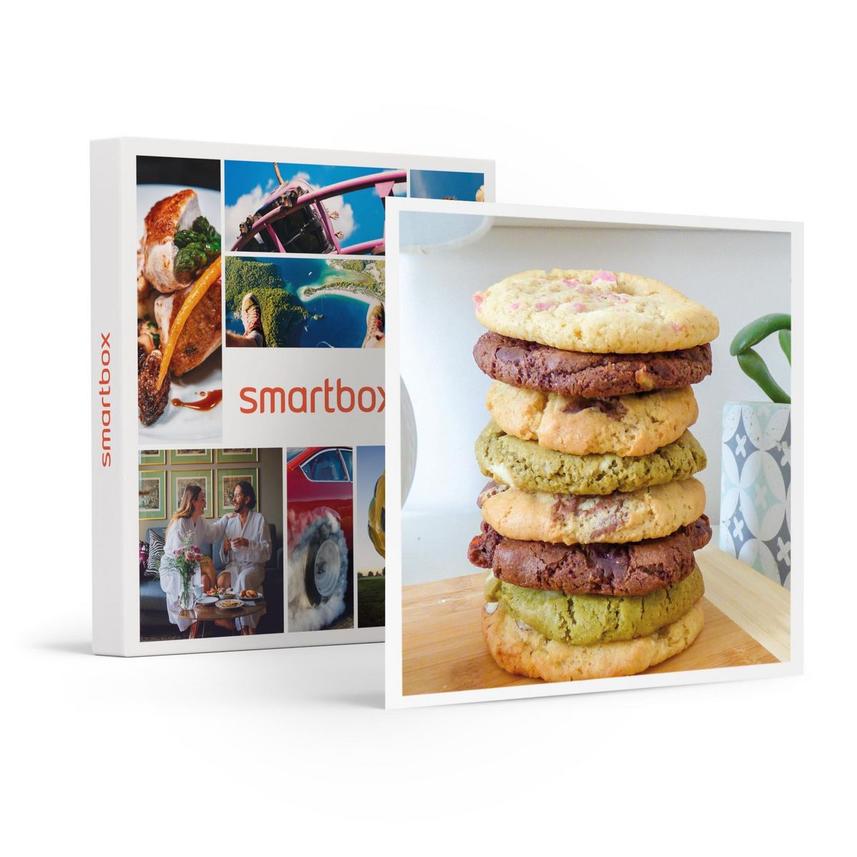 Smartbox Assortiment de 22 cookies et 8 brookies livré à domicile - Coffret Cadeau Gastronomie