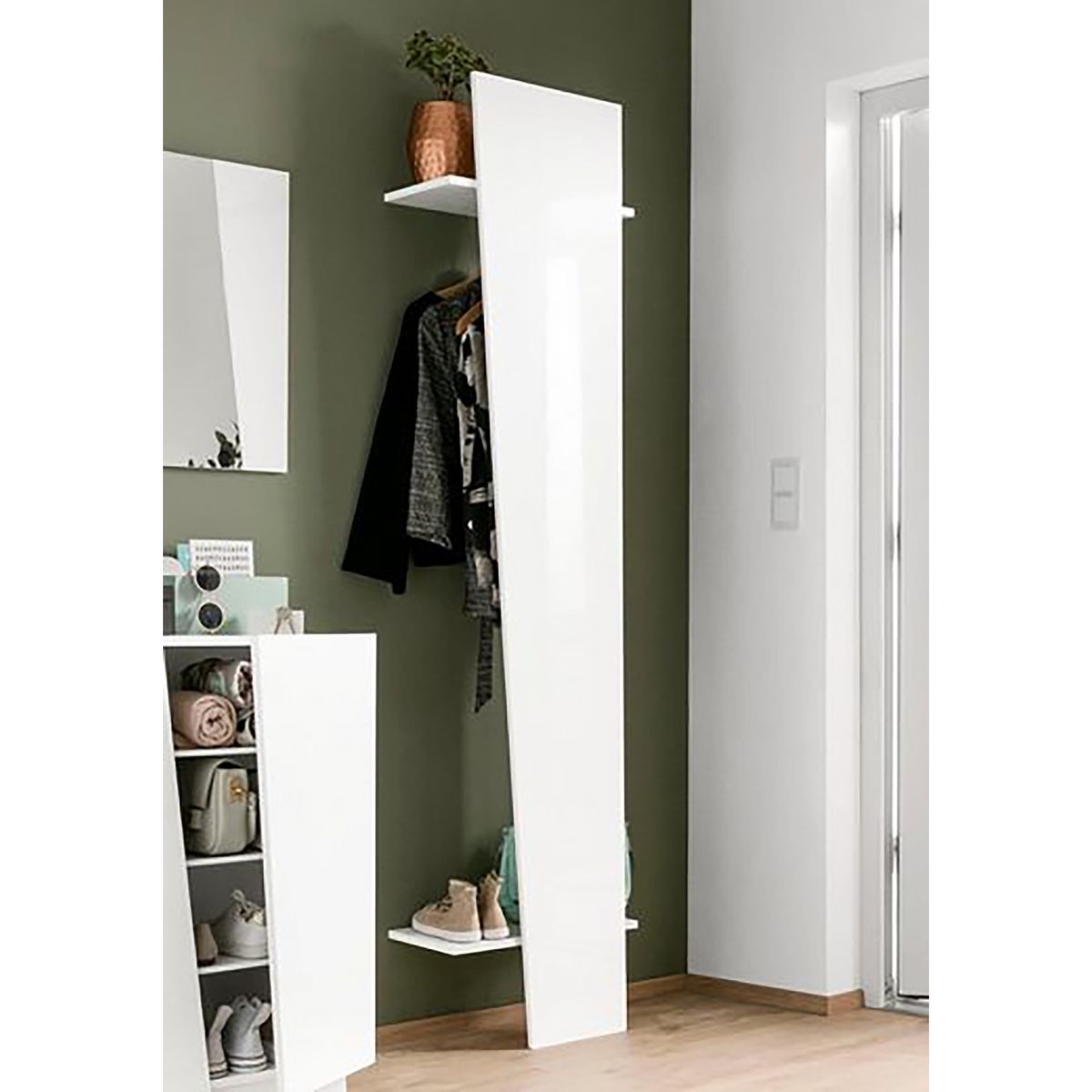 Meuble D'entrée Pas Cher / Rangement - Vestiaire - Miroir pour meuble entrée