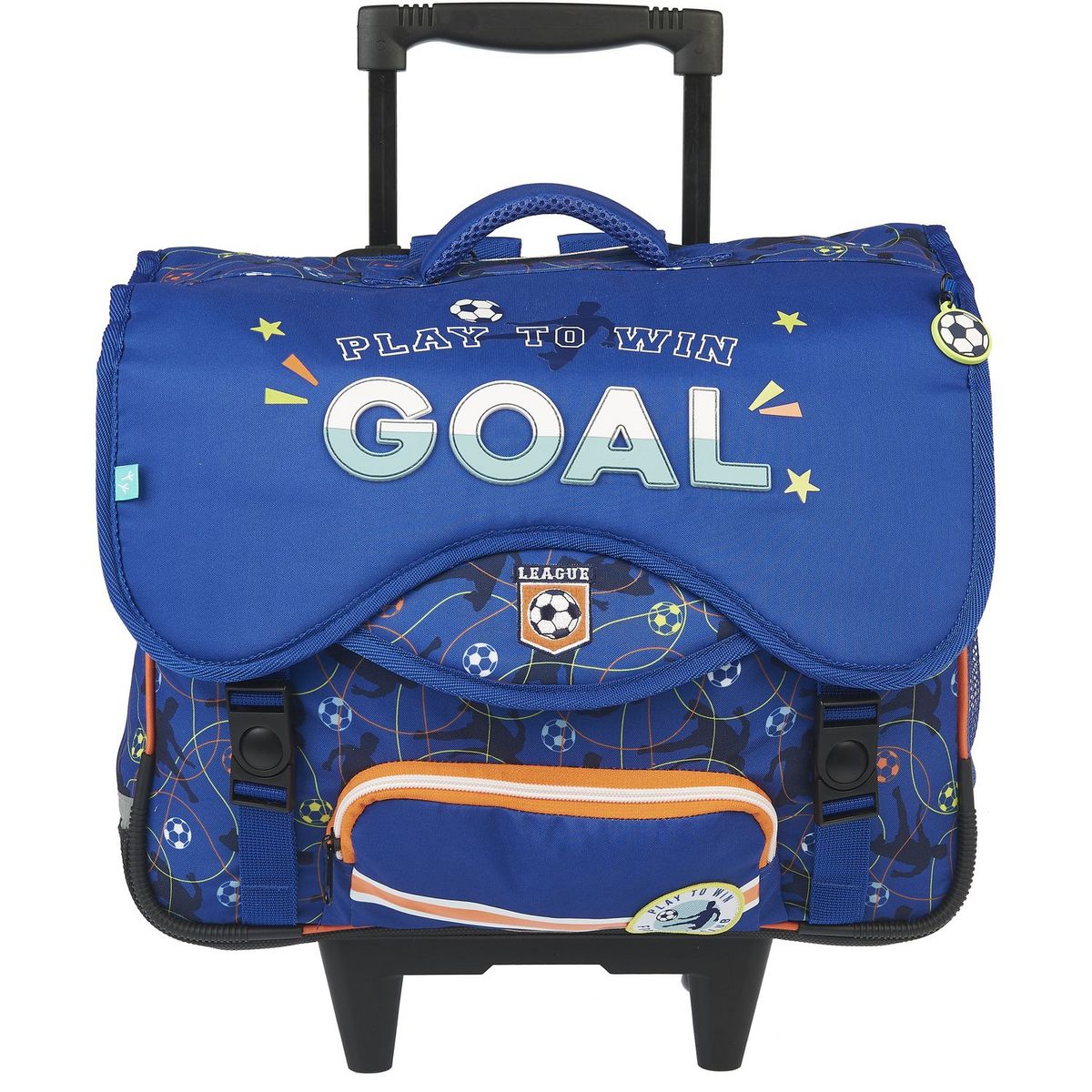 Cartable roulettes bleu FOOTBALL