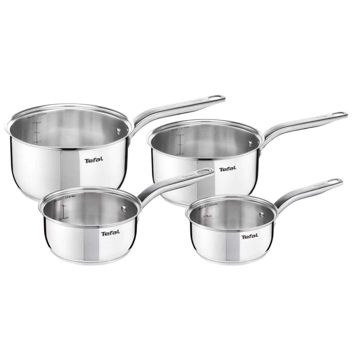 TEFAL INGENIO L896S504 Batterie de cuisine 5 pieces, Induction, Inox,  Poeles 22/26 cm, Casserole 18 cm, Poignée amovible, Emotion