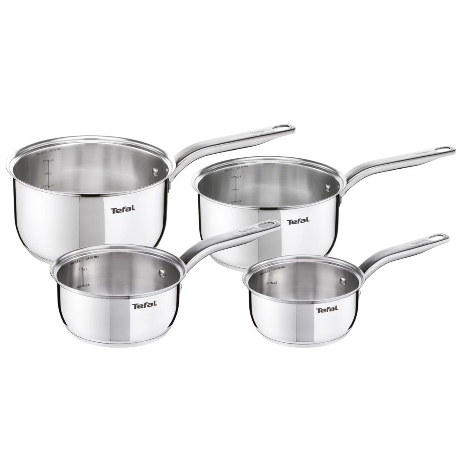 Lot De 2 Casseroles Inox - 16-20 Cm, H: 8-10 Cm- Tous Feux Dont