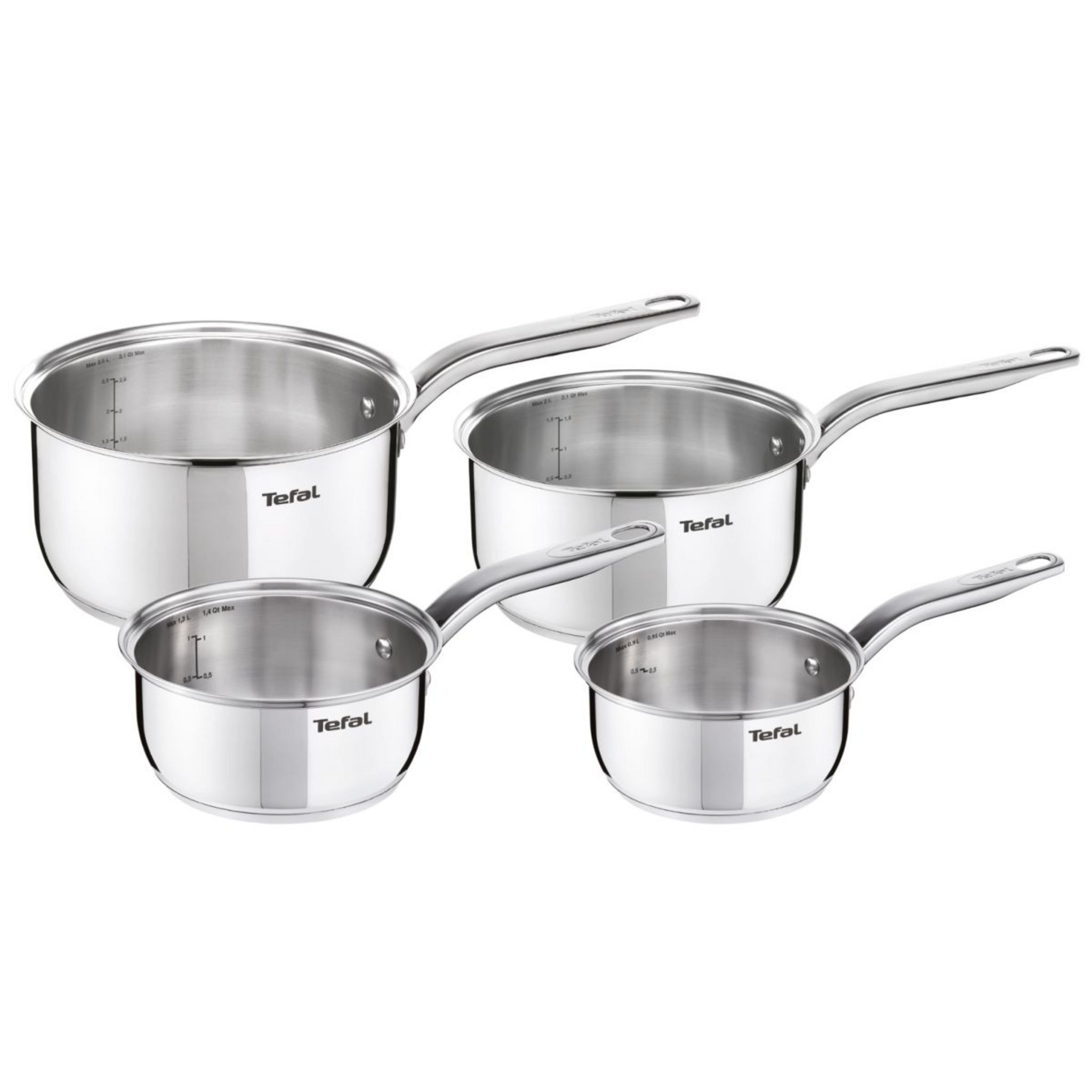 Intuition B864S674 Set inox de poêlon 16cm + 2 casseroles 20/24 cm + 3  couvercles, Sets de casseroles