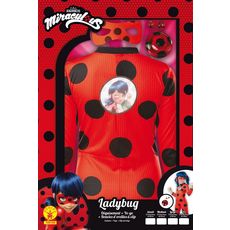 RUBIES Déguisement Panoplie Ladybug + Kit Yoyo & Boucles D'Oreilles - Taille S - 3/4 ans