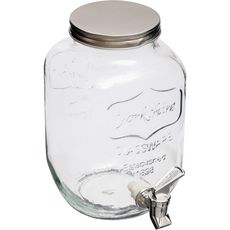 SECRET DE GOURMET Distributeur de boisson en verre 4 litres (Transparent)