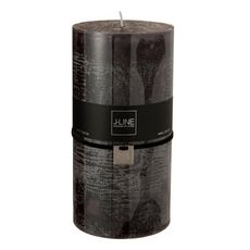 Bougie Cylindrique Déco  Junina  20cm Noir Marron