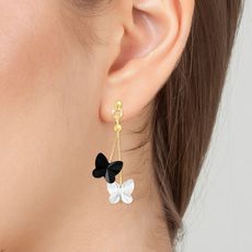 Boucles d'oreilles papillons ornées de cristaux scintillants par SC Bohème