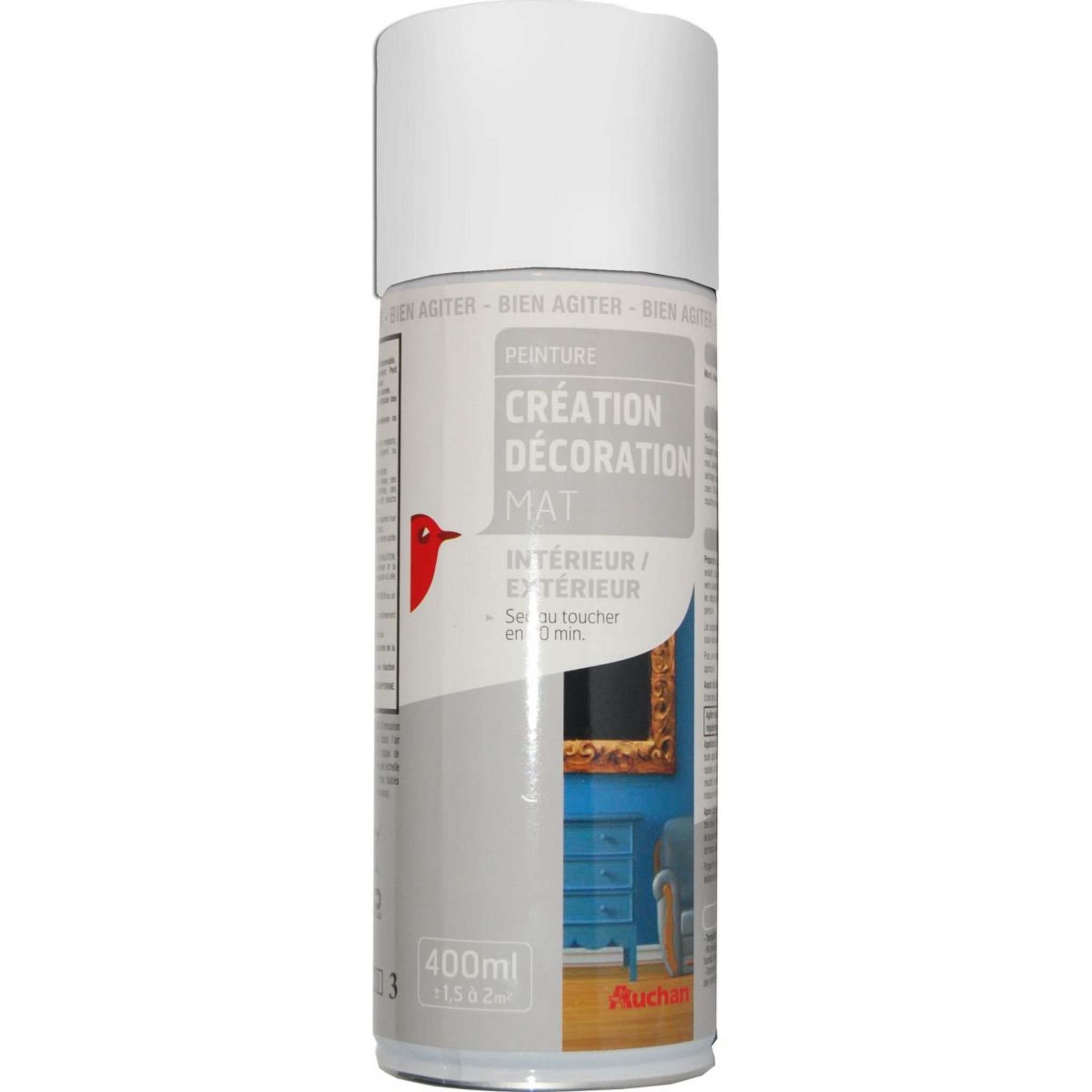 Peinture aerosol - Blanc - Mat - 400ml