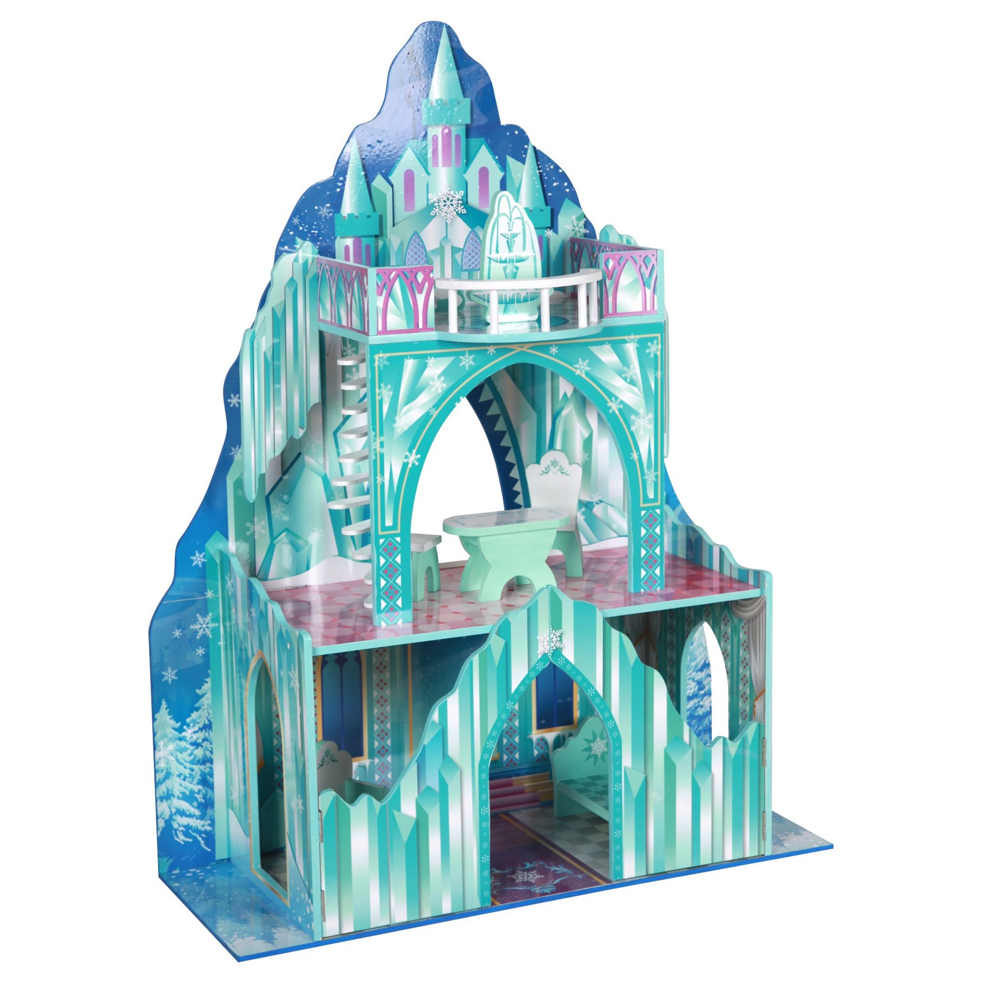 Maison de poupée - Château des glaces bois - 102 cm pas cher 