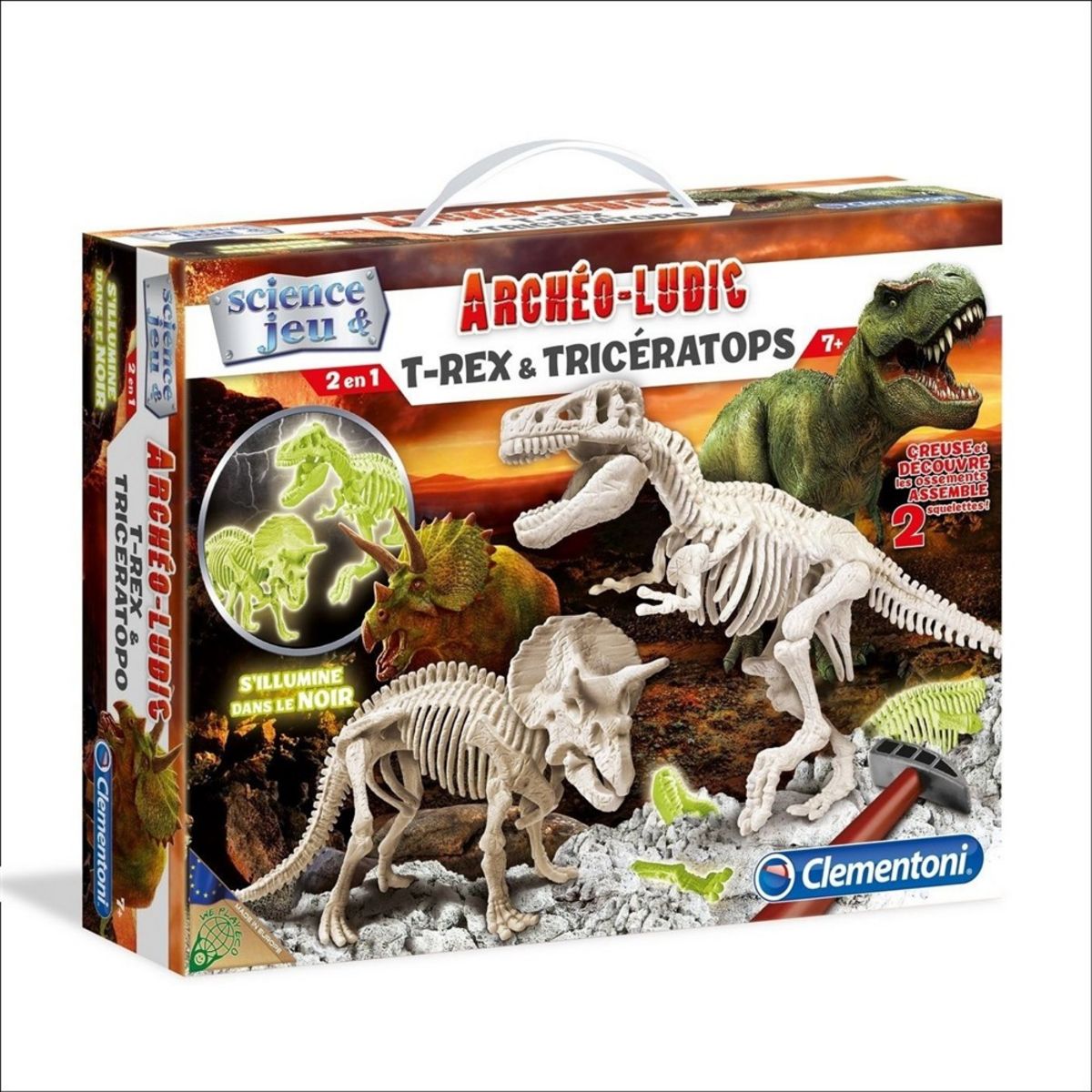 CLEMENTONI Archéo Ludic' T-rex & Tricératops