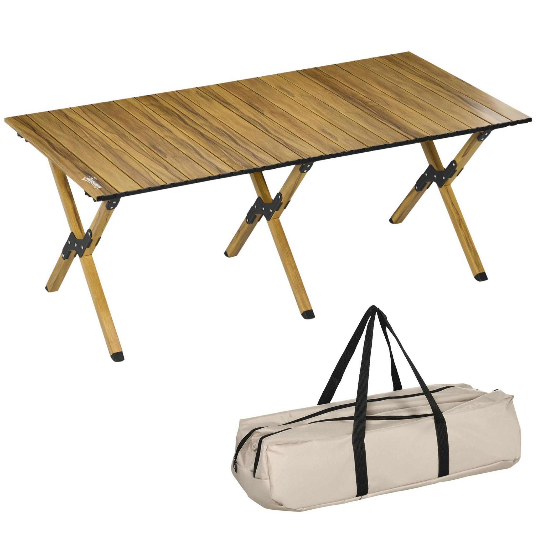 Outsunny Table de Camping Pliante Portable Table de Pique-nique