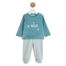 IN EXTENSO Pyjama velours bébé garçon (vert turquoise)